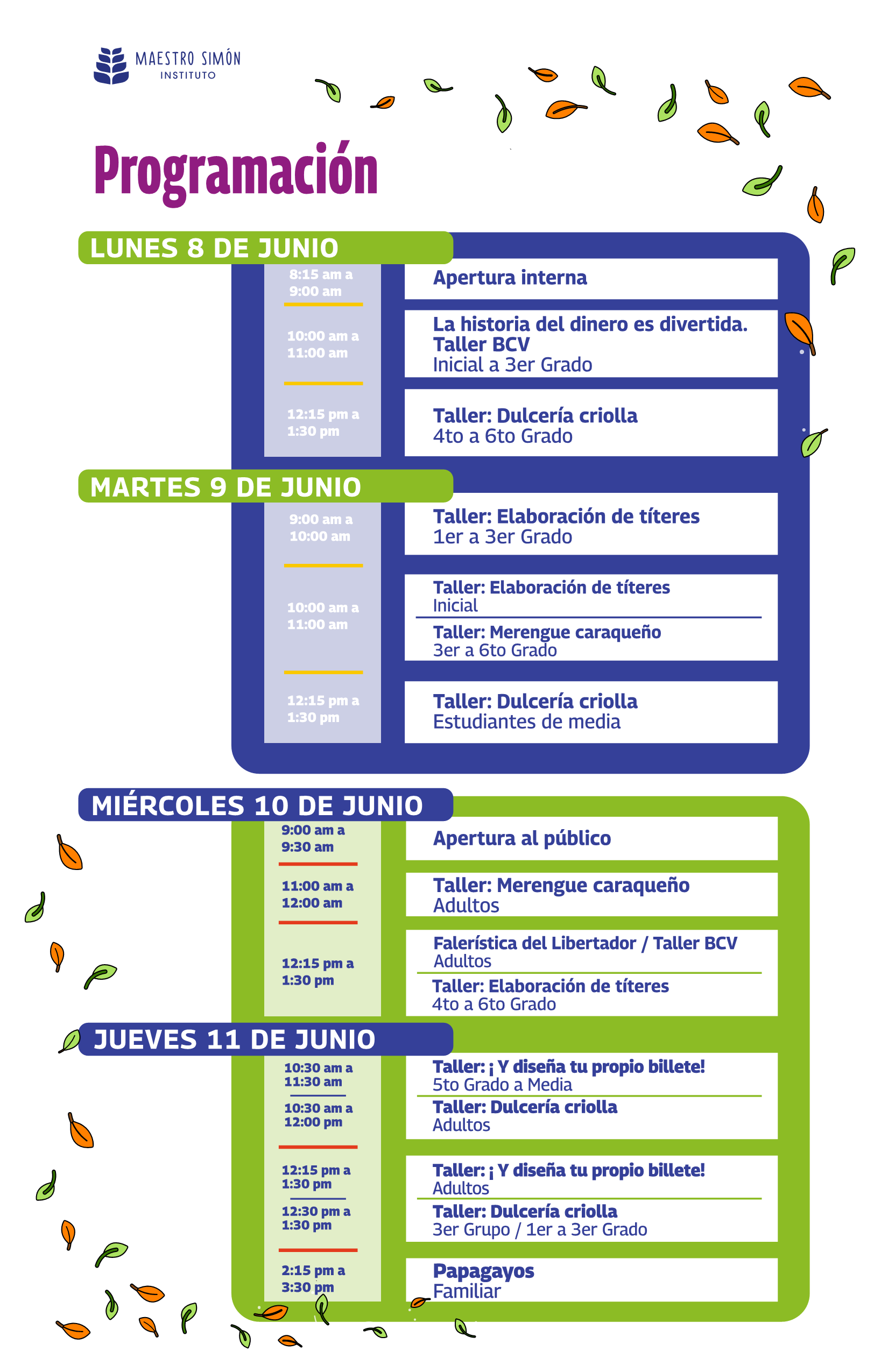 Información de Agenda